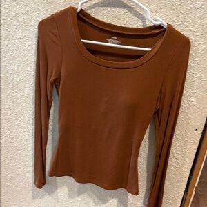 Women's Long Sleeve Brown Top